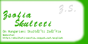 zsofia skulteti business card